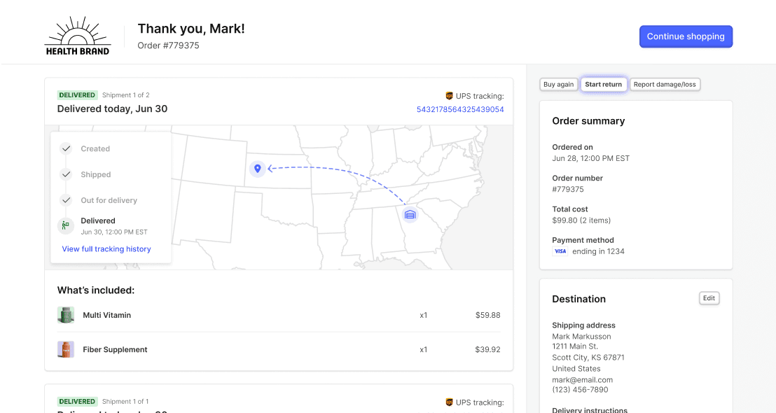 Custom Returns Portal